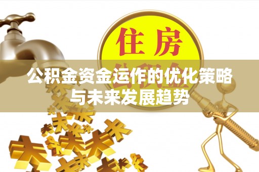 昭平公积金资金运作的优化策略与未来发展趋势